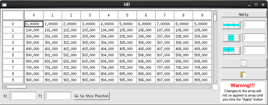 Dialog Array Editor - NV5 Geospatial