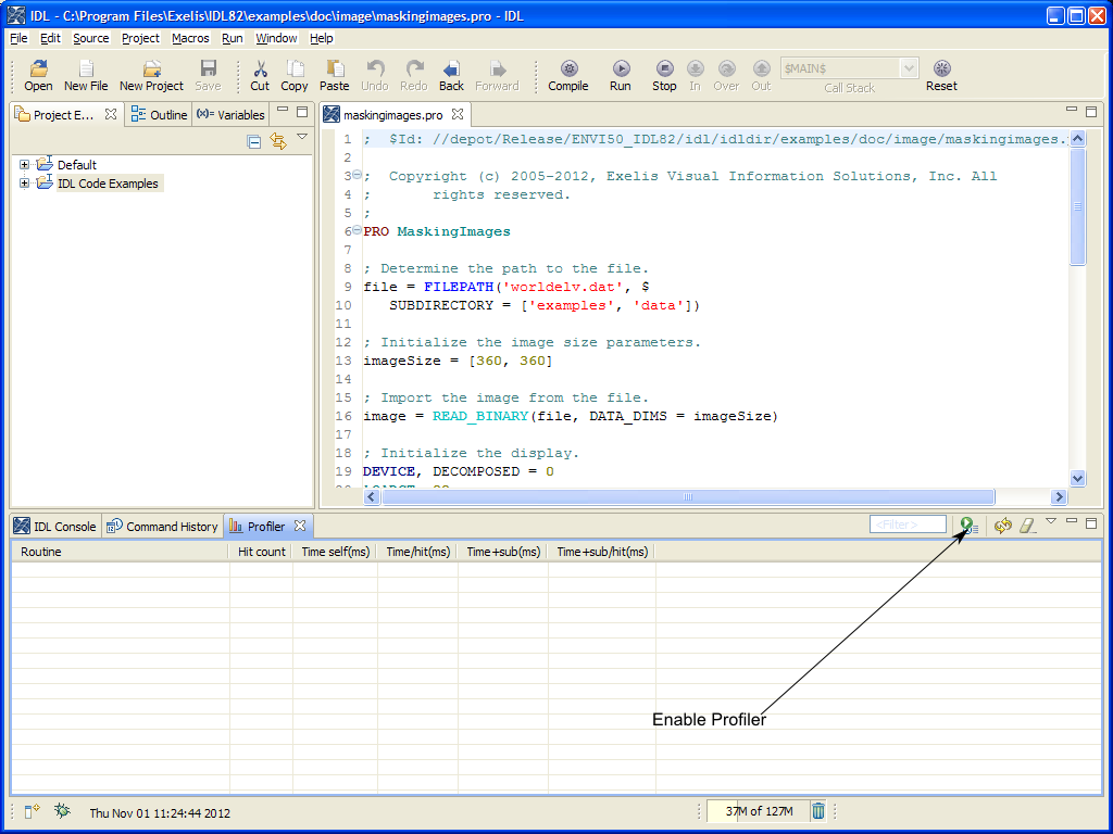 IDL workbench