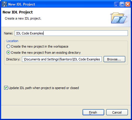 IDL workbench