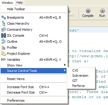 IDL workbench