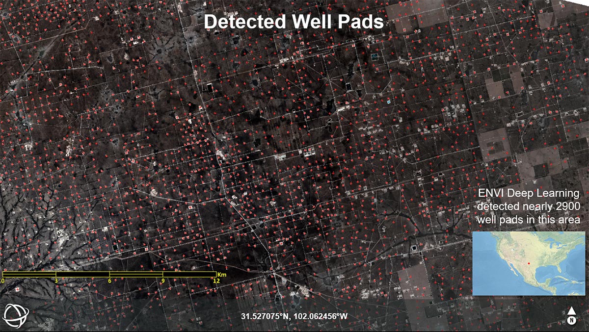 Detected well pads
