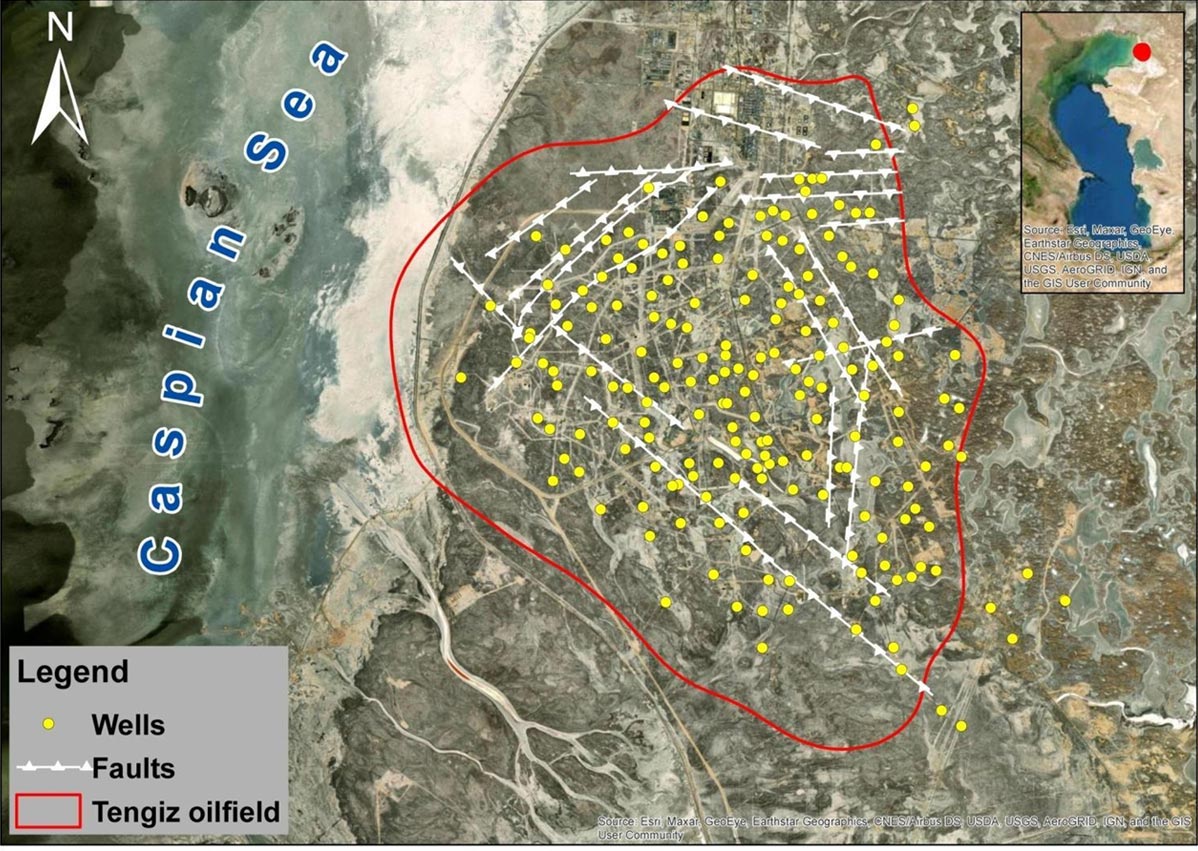 well and fault map