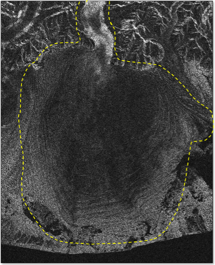 NISAR image of Malaspina Glacier