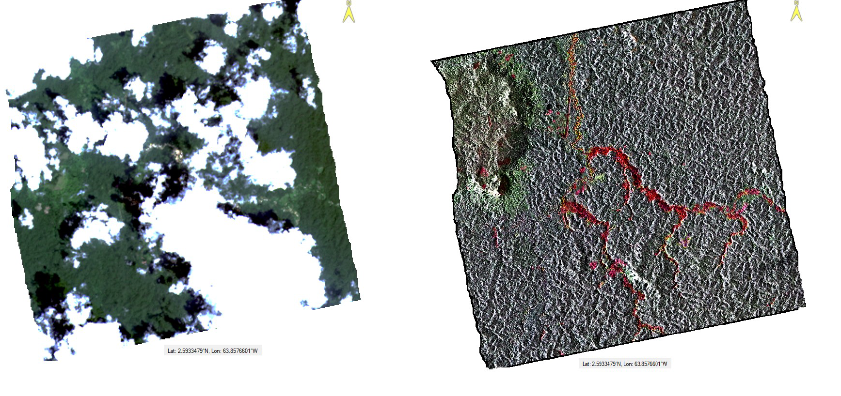 Homologous optical and SAR comparison