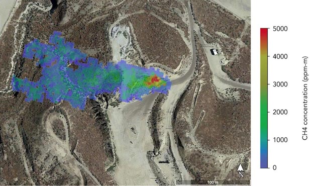 methane plume detected