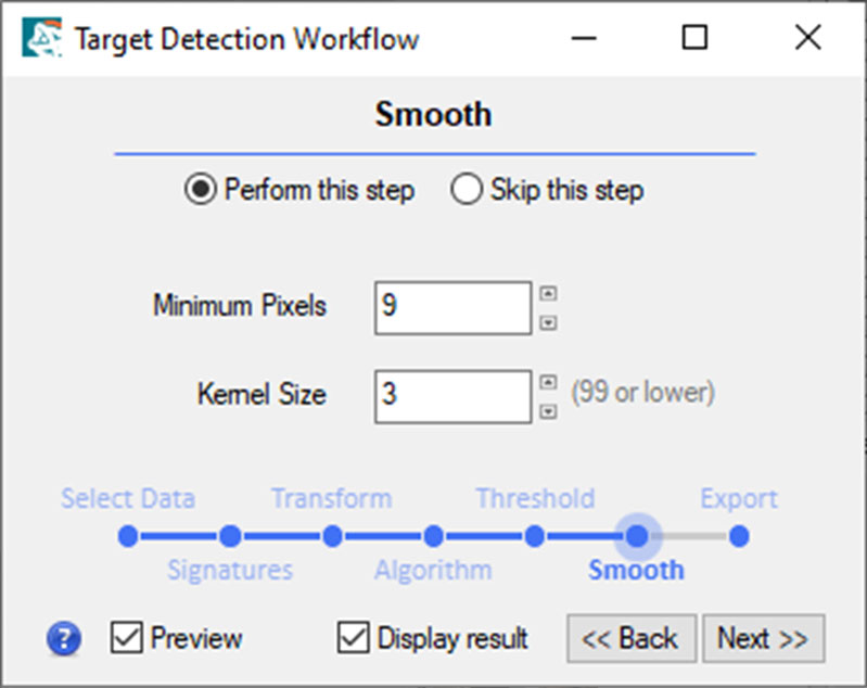 Figure 17: Example of smoothing classes for multiple targets.