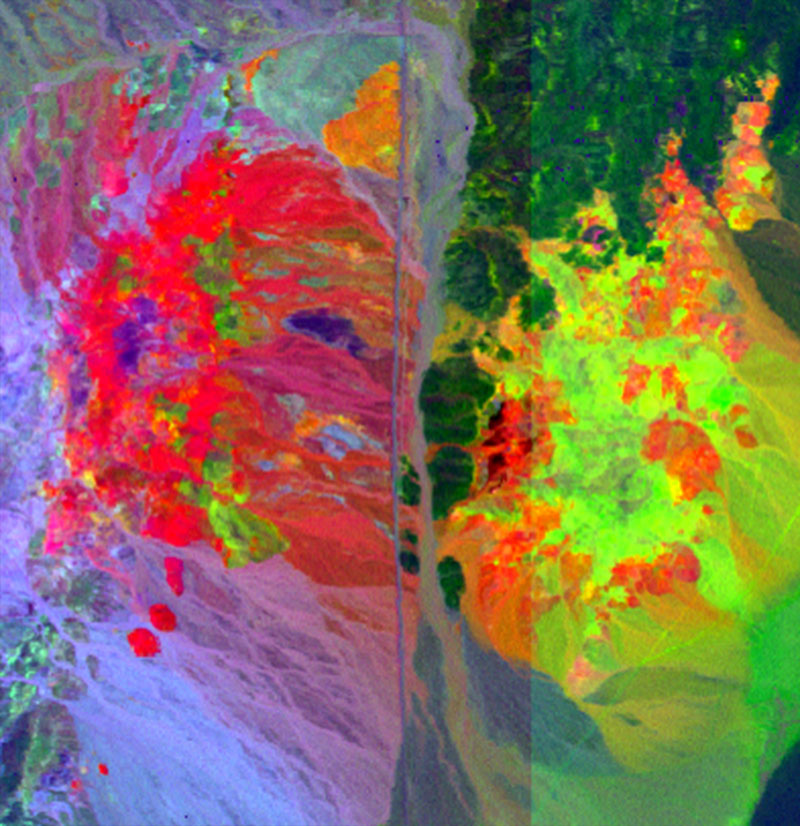 Figure 21: Color composite of the first three MNF bands of the Cuprite scene.