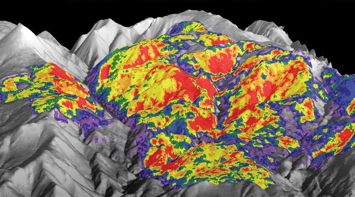 Analyze vegetation, structure, chemistry, moisture and terrain