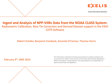 Ingest and Analysis of NPP VIIRS Data