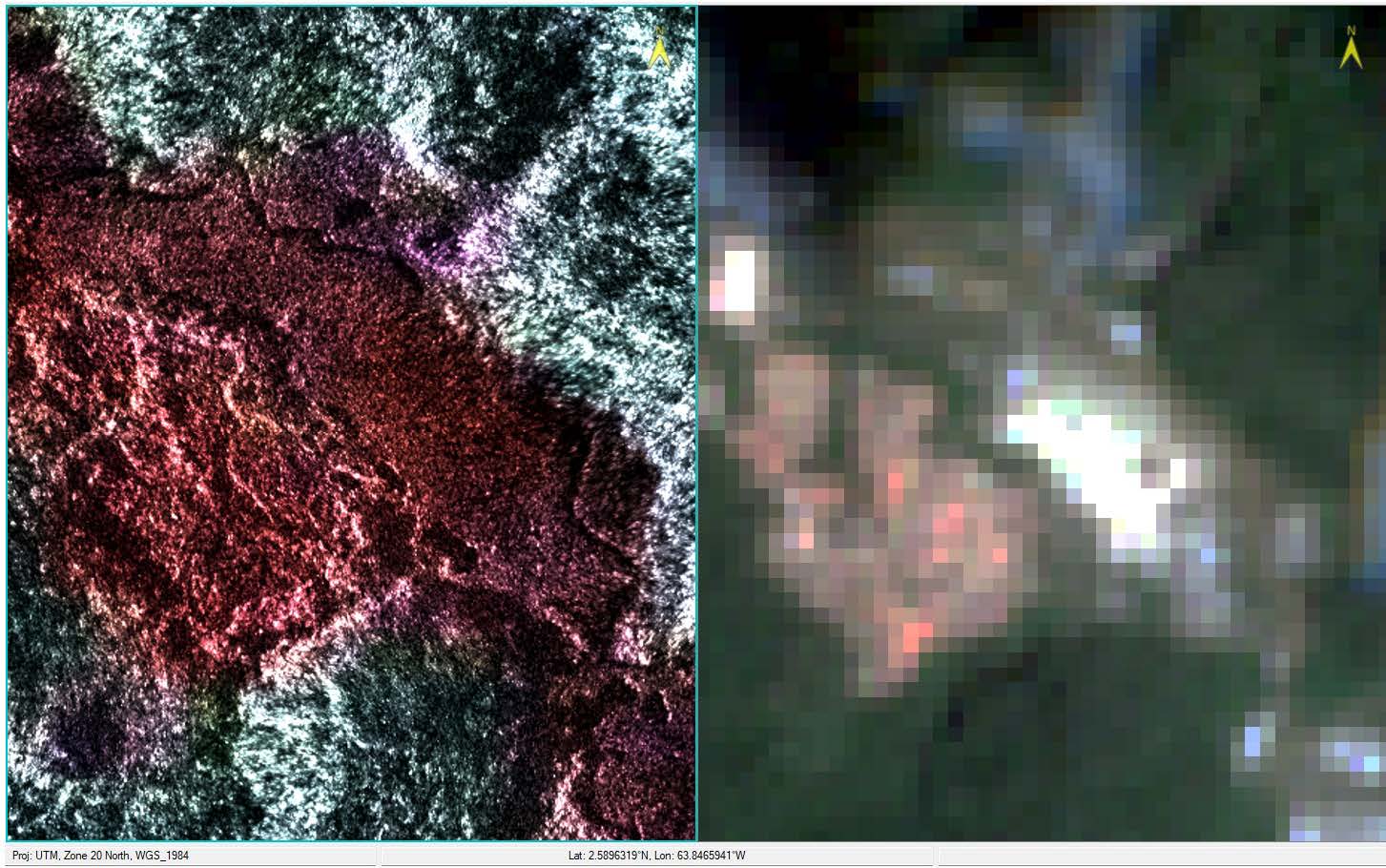 SAR and Sentinel-2 fusion comparison